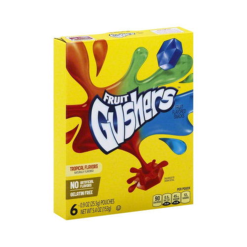 Fruit Gushers Fruit Flavored Snacks, Tropical Flavors