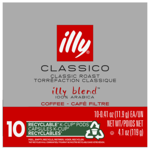 Illy Coffee, 100% Arabica, Classic Roast, Classico, K-Cup Pods