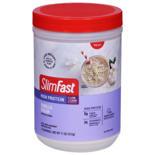 SlimFast Meal Replacement Smoothie Mix, Vanilla Cream