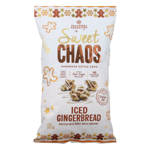 Sweet Chaos Kettle Corn, Handmade, Iced Gingerbread