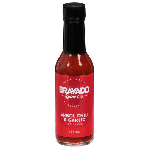 Bravado Spice Co. Hot Sauce, Arbol Chili & Garlic, Medium