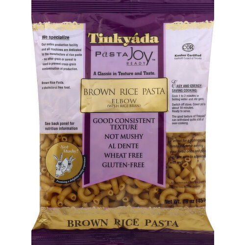 Tinkyada Brown Rice Pasta, Elbow