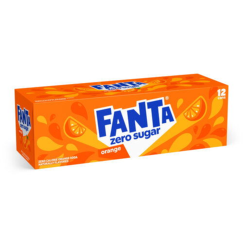 Fanta  Orange Zero Sugar Soda Fruit Flavored Soft Drink