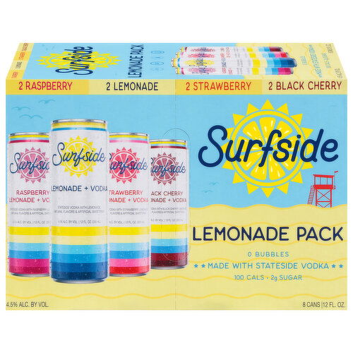 Surfside Assorted Vodka Lemonade Pack - 8 Each