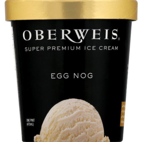 Oberweis Ice Cream, Super Premium, Egg Nog