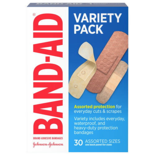 Band-Aid Adhesive Bandages, Variety Pack