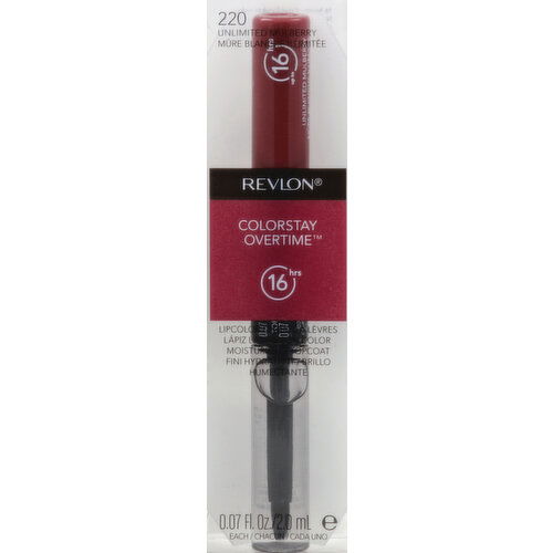 Revlon Lipcolor, Moisturizing Topcoat, Unlimited Mulberry 220