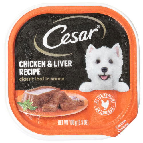 Cesar Chicken & Liver Recipe Canine Cuisine - 3.5 Ounce