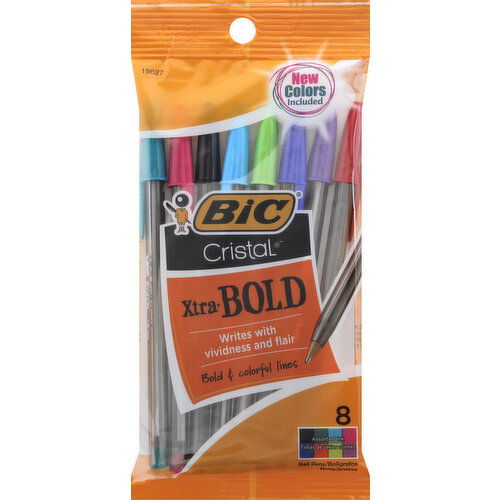 BiC Ball Pens, Xtra-Bold, Assorted Ink, Bold