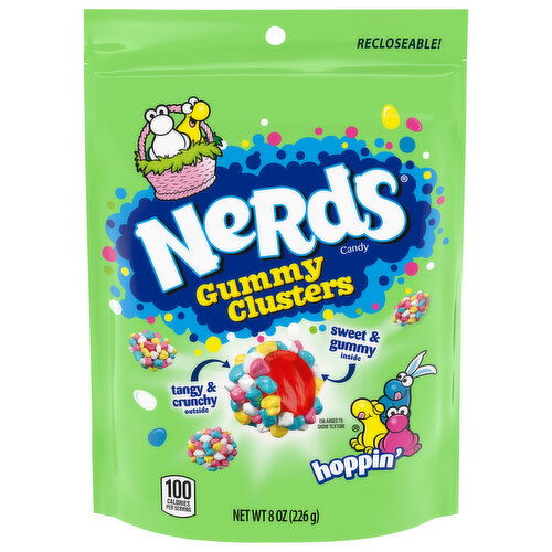 Nerds Candy, Gummy Clusters, Hoppin'