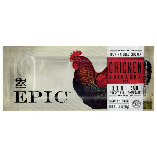 Epic Bar, Chicken Sriracha - 1.3 Ounce