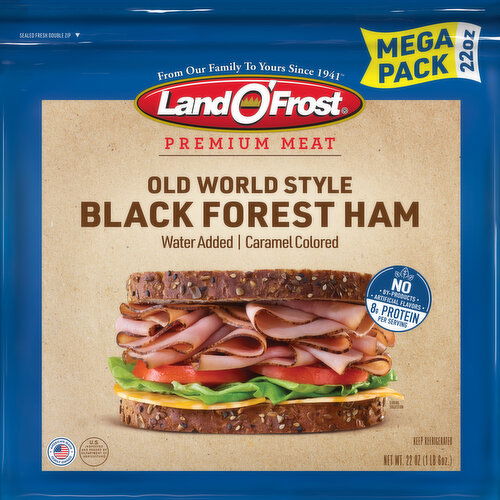 Land O'Frost Ham, Old World Style, Black Forest, Premium Meat, Mega Pack