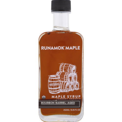 Runamok Maple Maple Syrup, Organic, Vermont, Bourbon Barrel Aged