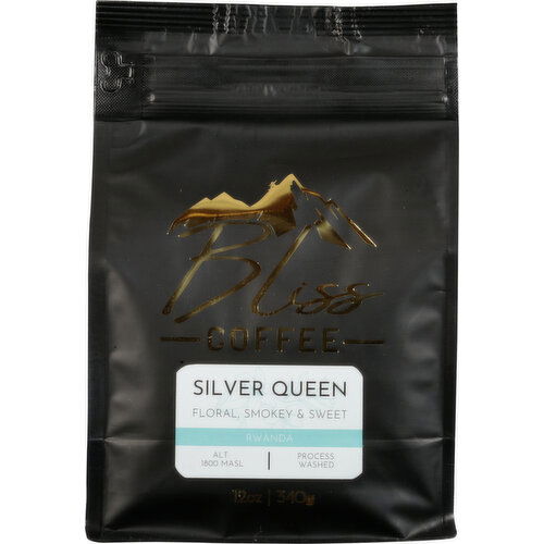 Bliss Coffee Coffee, Ground, Roasted 3-5, Silver Queen, Rwanda