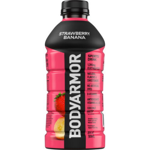 BODYARMOR Strawberry Banana Electrolyte Sports Drink - 28 Fluid Ounce