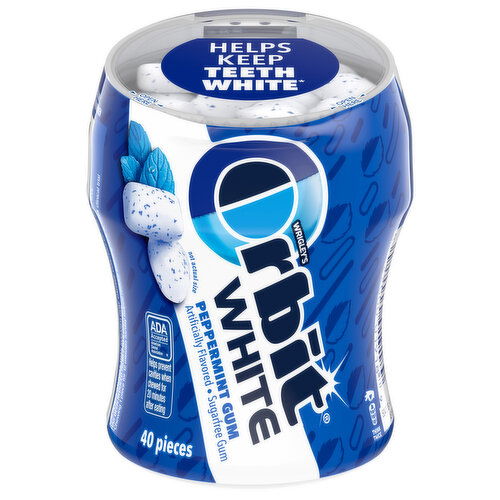 Orbit White Gum, Sugarfree, Peppermint