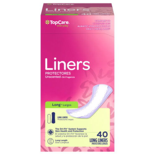 TopCare Liners, Long, Unscented