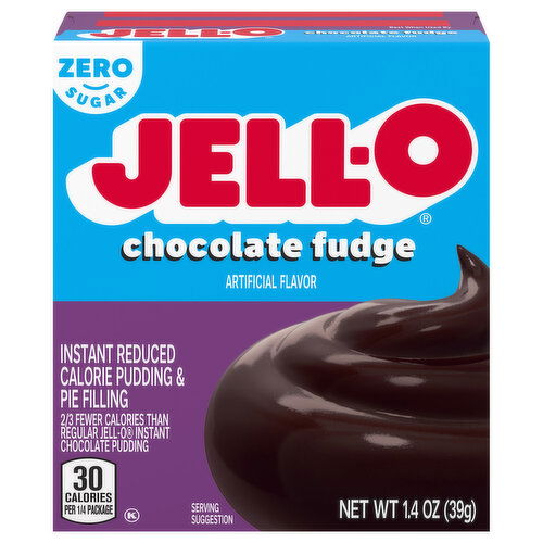 Jell-O Pudding & Pie Filling, Reduced Calorie, Zero Sugar, Instant, Chocolate Fudge