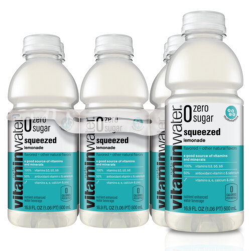 vitaminwater  Sugar Squeezed, Electrolyte Enhanced Water W/ Vitamins, Lemonade Drinks