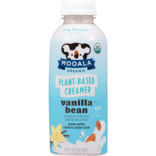 Mooala Organic Creamer, Plant-Based, Vanilla Bean
