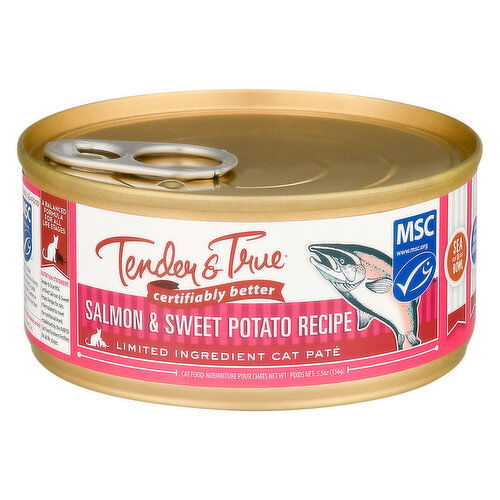Tender & True Cat Food, Salmon & Sweet Potato Recipe