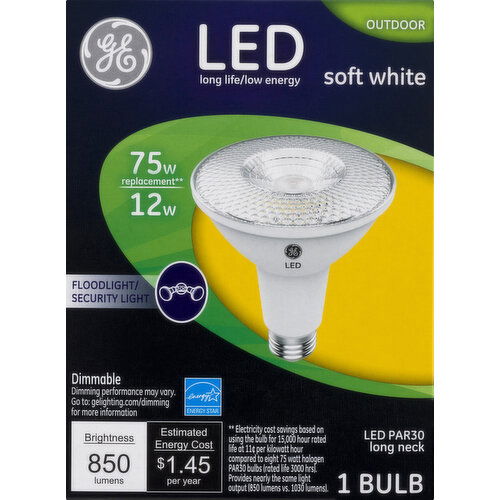 GE Light Bulb, LED, Soft White, 12 Watts