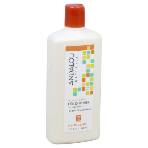 Andalou Naturals Conditioner, Moisture Rich, Argan Oil & Shea