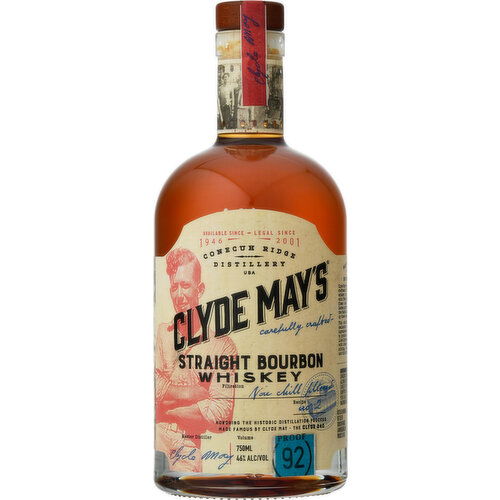 Clyde Mays Whiskey, Straight Bourbon - 750 Milliliter