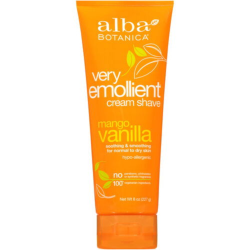 Alba Botanica Mango Vanilla Very Emollient Cream Shave