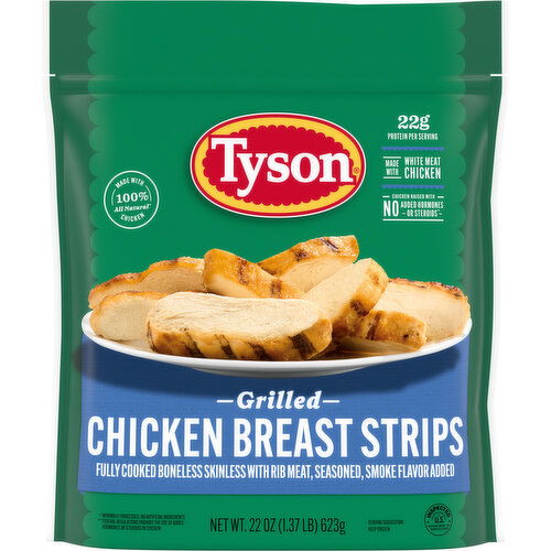 Tyson Grilled And Ready Tyson Grilled & Ready Fully Cooked Grilled Chicken Breast Strips, 22 oz. (Frozen)