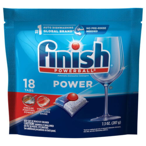 Finish Dishwasher Detergent, Automatic, Power, Tabs