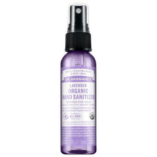 Dr. Bronner's Hand Sanitizer, Organic, Lavender