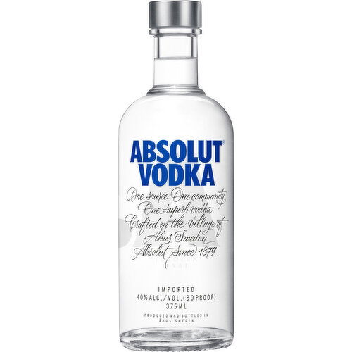 Absolut Vodka, Imported - 375 Milliliter