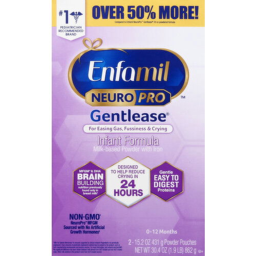 Enfamil Infant Formula, Gentlease, 0-12 Months