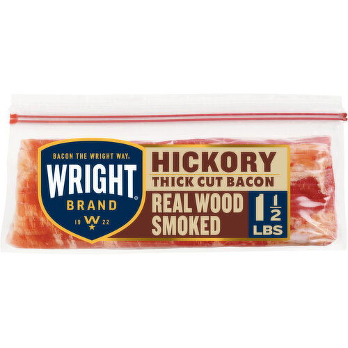 Wright Hickory Real Wood Smoked Thick Cut Bacon