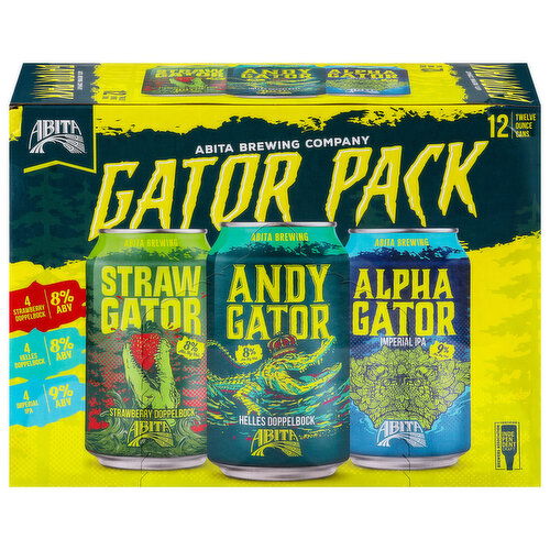 Abita Brewing Company Straw Gator/Andy Gator/Alpha Gator Beer Gator Pack - 12 Each