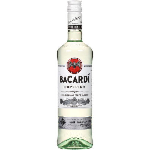 Bacardi Superior Light Rum, 750 ml    