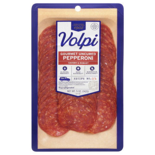 Volpi Pepperoni, Gourmet, Uncured