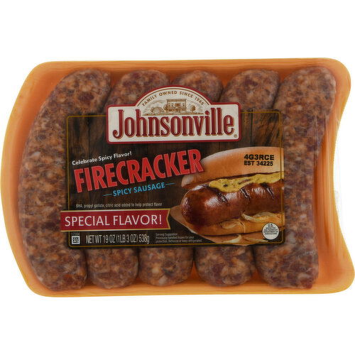 Johnsonville Sausage, Firecracker, Spicy - 19 Ounce