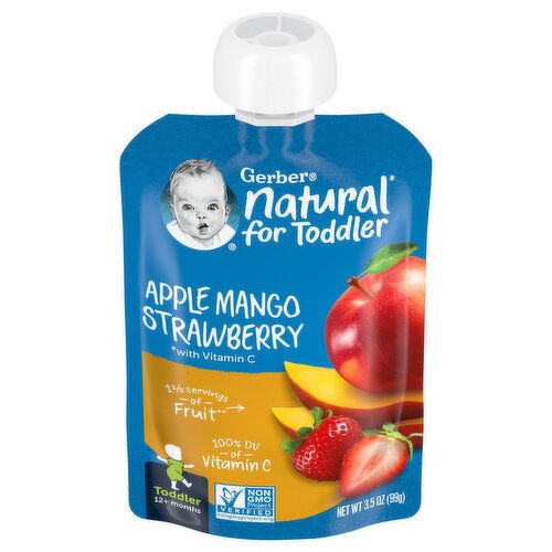 Gerber Apple Mango Strawberry, Toddler (12+ Months)