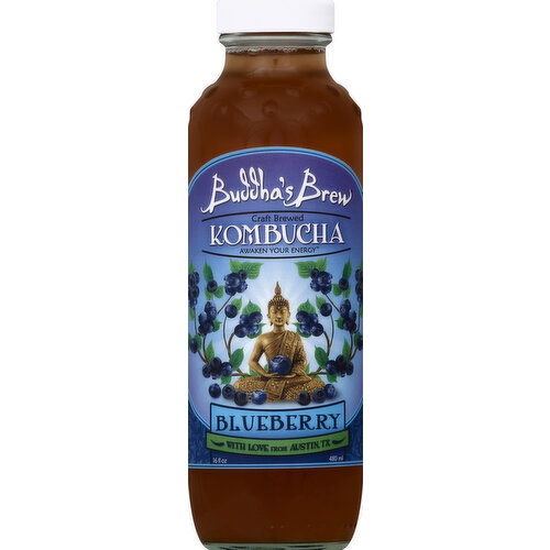 Buddhas Brew Kombucha, Blueberry