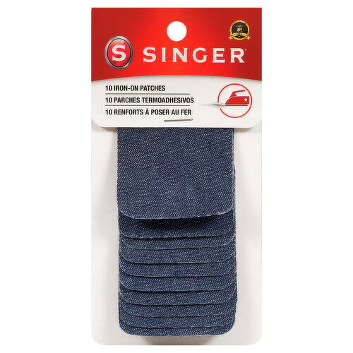 Singer Iron-On Patches - 10 Each