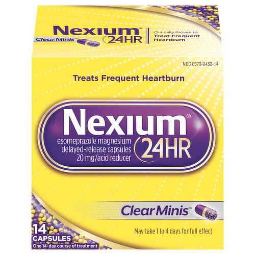 Nexium Capsules 24 HR 20 mg Clear Minis - 154 Each