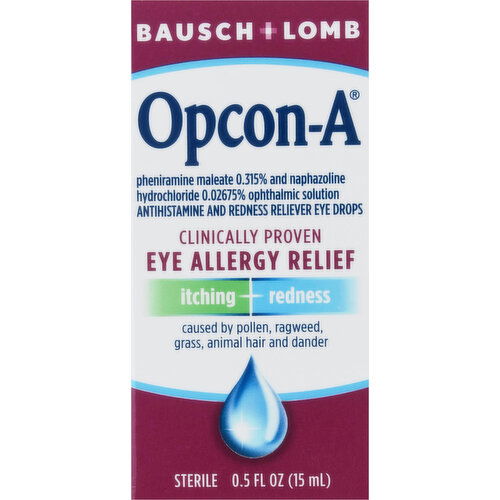 Opcon-A Eye Drops, Sterile, Eye Allergy Relief