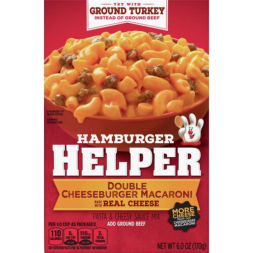 Hamburger Helper Pasta & Cheesy Sauce Mix, Double Cheeseburger Macaroni