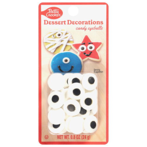 Betty Crocker Candy Eyeballs Dessert Decorations - 0.8 Ounce