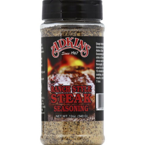 Adkins Seasoning, Steak, Ranch Style