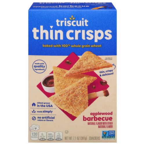 Triscuit Crackers, Applewood Barbecue, Thin Crisps