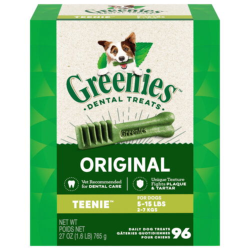 Greenies Daily Dog Treats, Original, Teenie