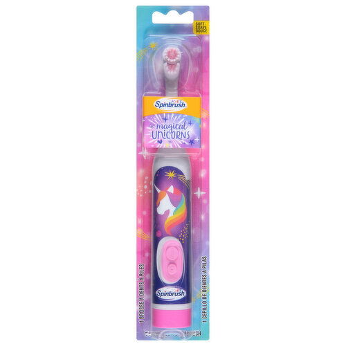 Spinbrush Powered Toothbrush, Magical Unicorns, Soft